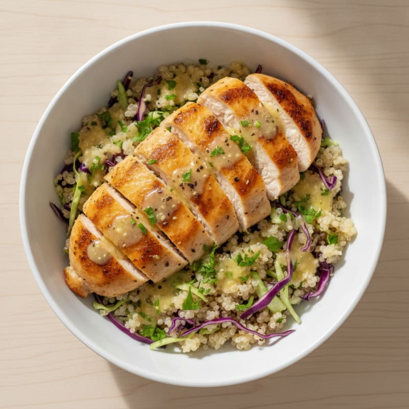 Lemon Herb Chicken Quinoa Bowl