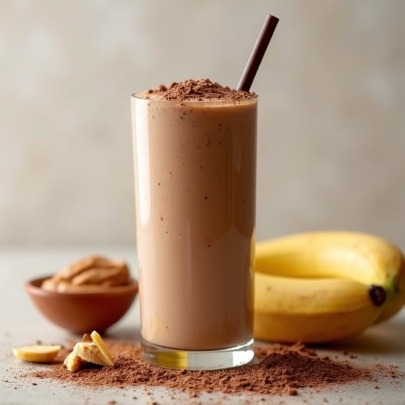 Creamy Peanut Butter Chocolate Protein Smoothie