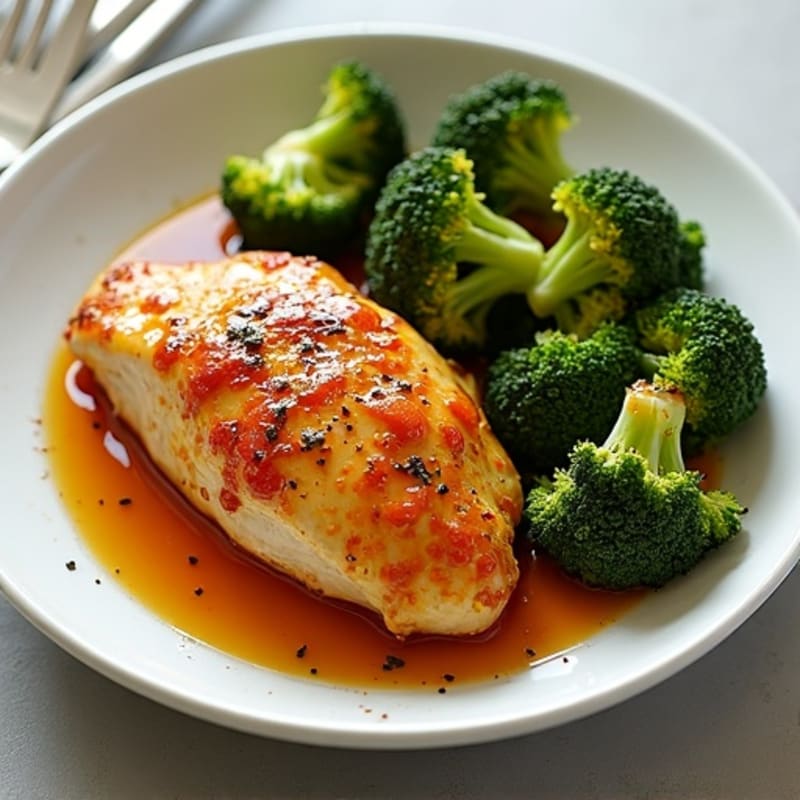 Sheet Pan Low Calorie Orange Chicken and Broccoli