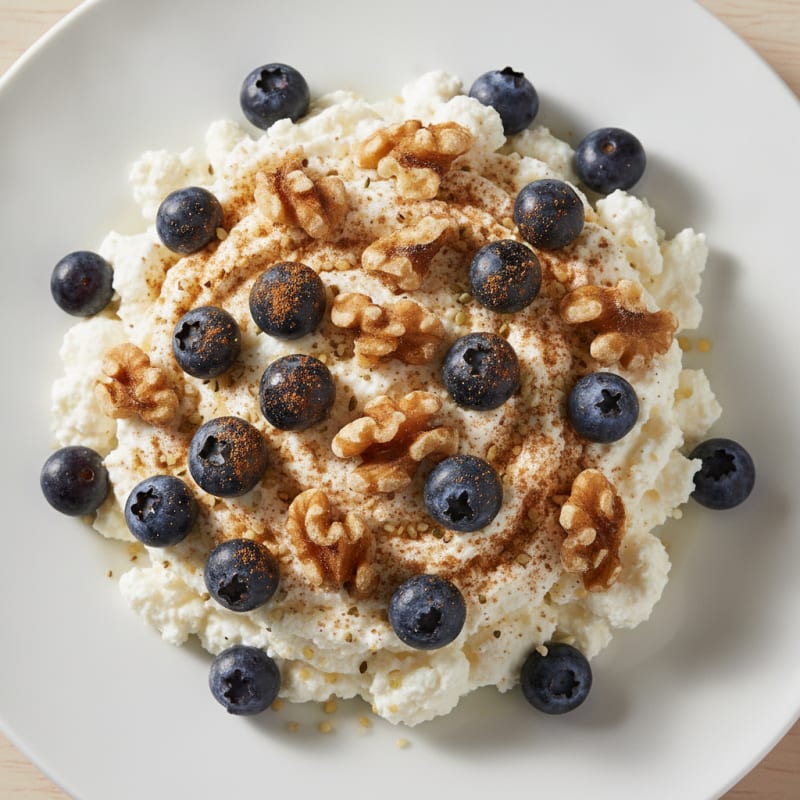High-Protein Berry and Nut Cottage Cheese Bowl