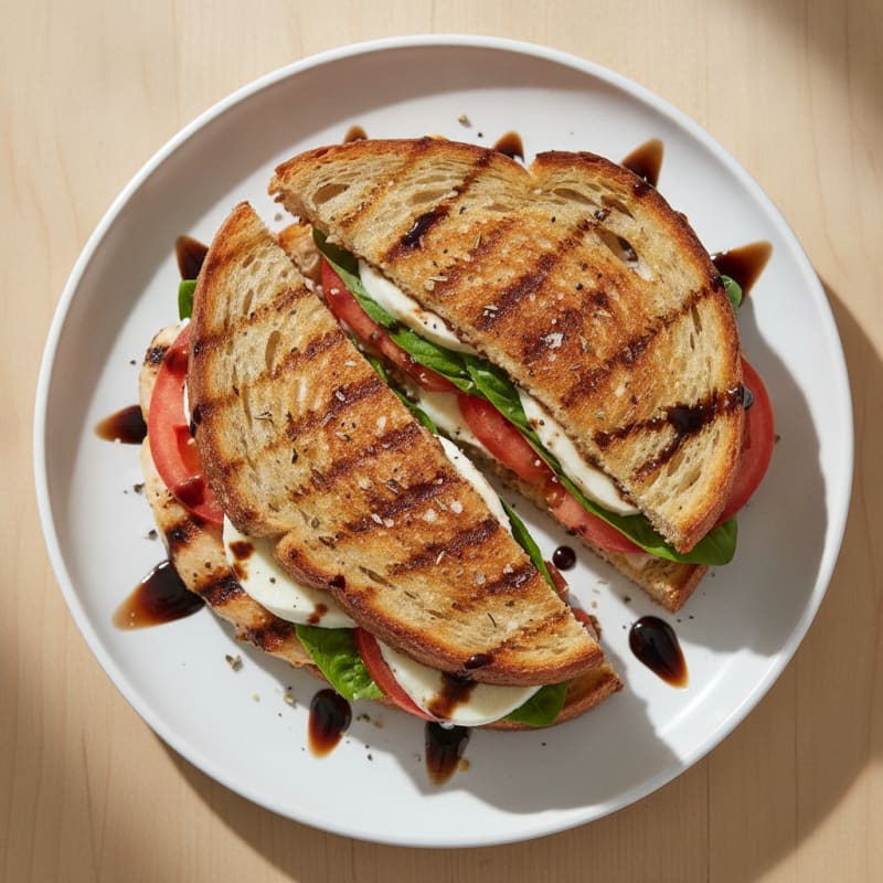 Grilled Caprese Sandwich with Balsamic Glaze
