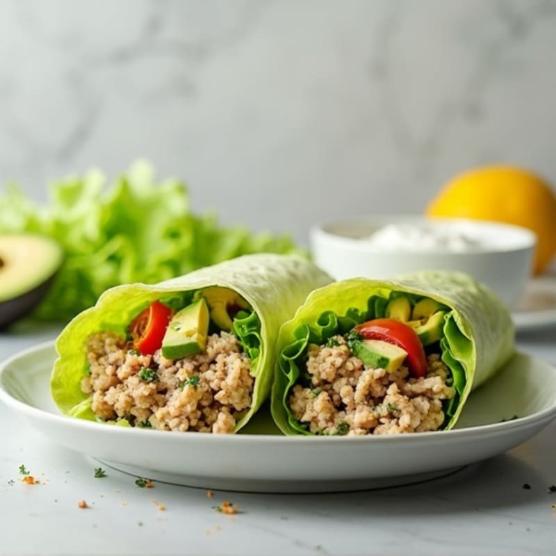Creamy Avocado Turkey Lettuce Wrap