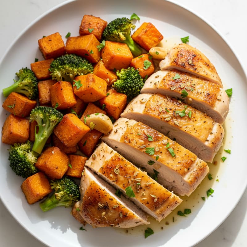 Crispy Lemon-Herb Roasted Chicken Breast