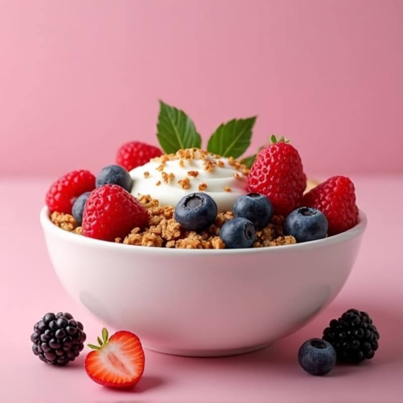 Protein-Packed Berry Crunch Greek Yogurt Bowl