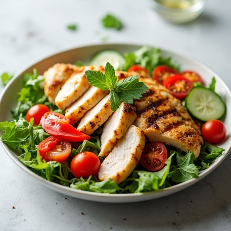Zesty Grilled Chicken Salad with Crispy Vegetables