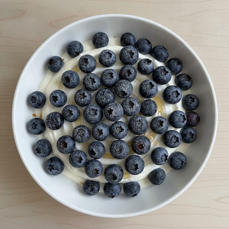 Silky Greek Yogurt with Protein Powder and Berries