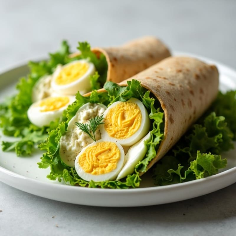 Creamy Dill Egg Salad Wrap with Fresh Greens
