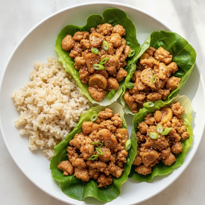 Savory Chicken Lettuce Wraps