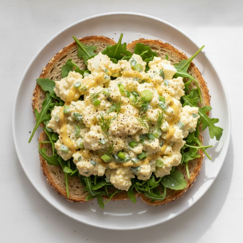 Classic Egg Salad with Fresh Arugula