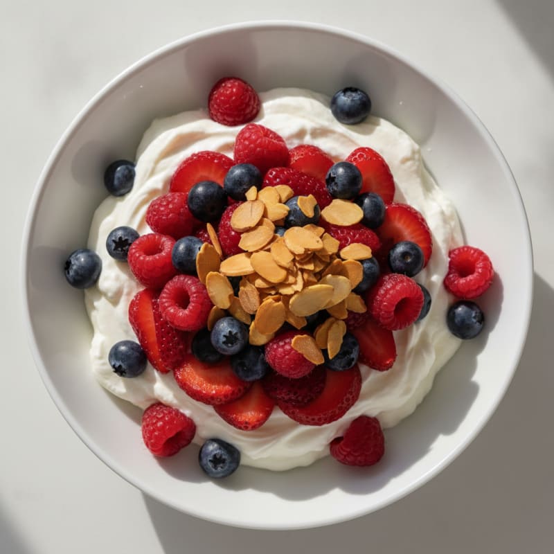 Silky Greek Yogurt Protein Parfait with Berries