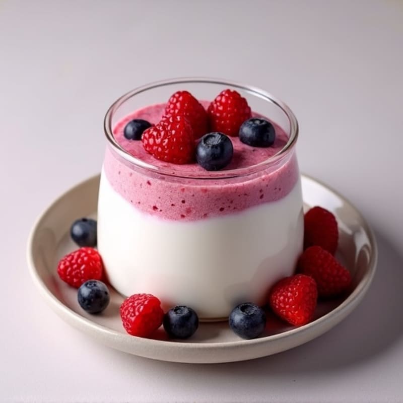Greek Yogurt Protein Mousse with Mixed Berries