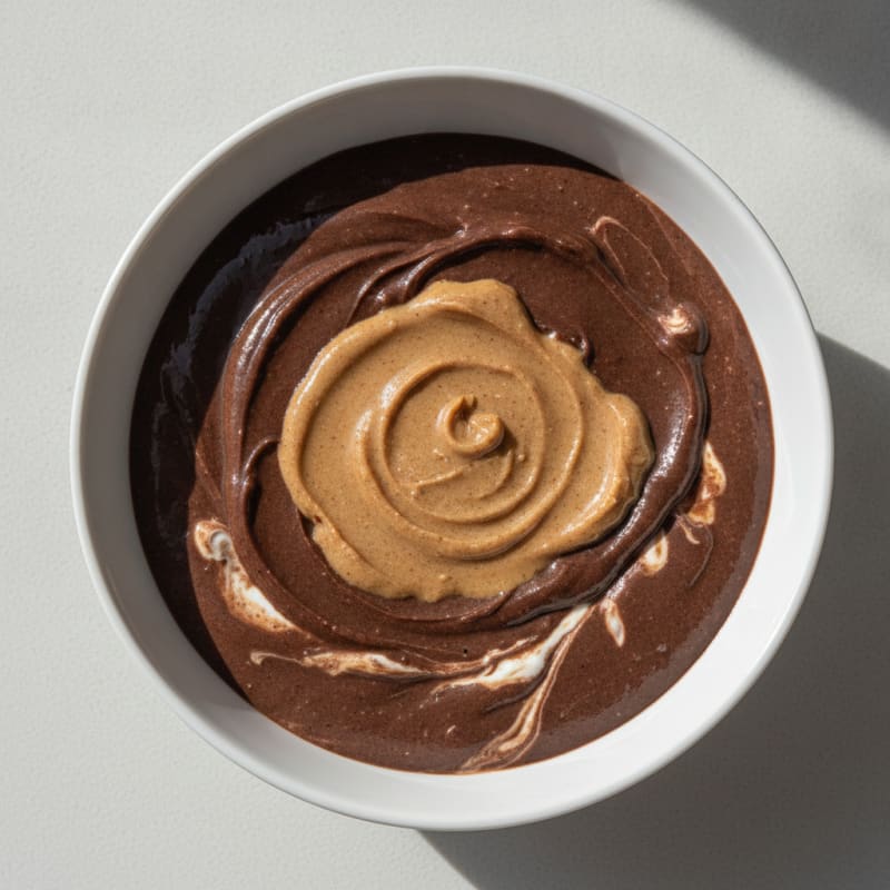 Silky Chocolate Protein Pudding with Almond Butter