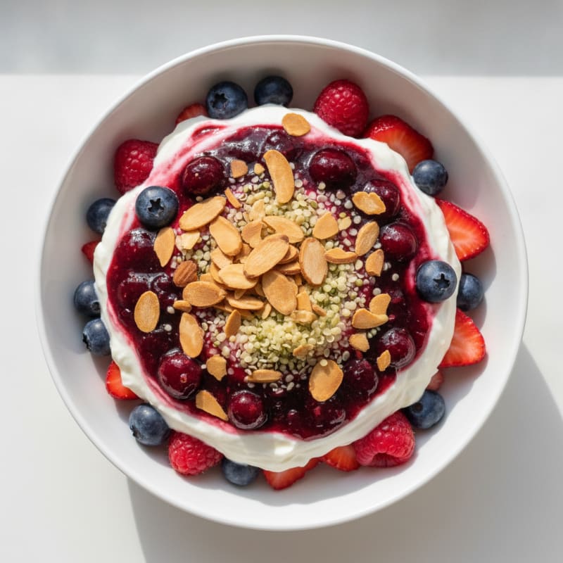 Creamy Greek Yogurt Protein Parfait with Mixed Berries
