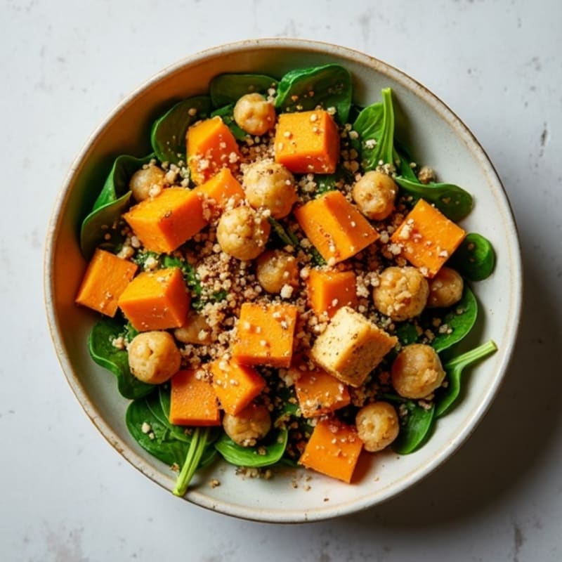 Maple-Roasted Butternut Squash Bowl with Crispy Chickpeas