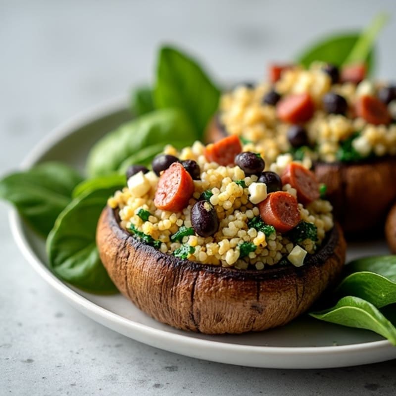 Roasted Stuffed Portobello Mushrooms