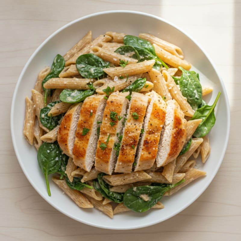 Garlic Parmesan Chicken Alfredo Pasta