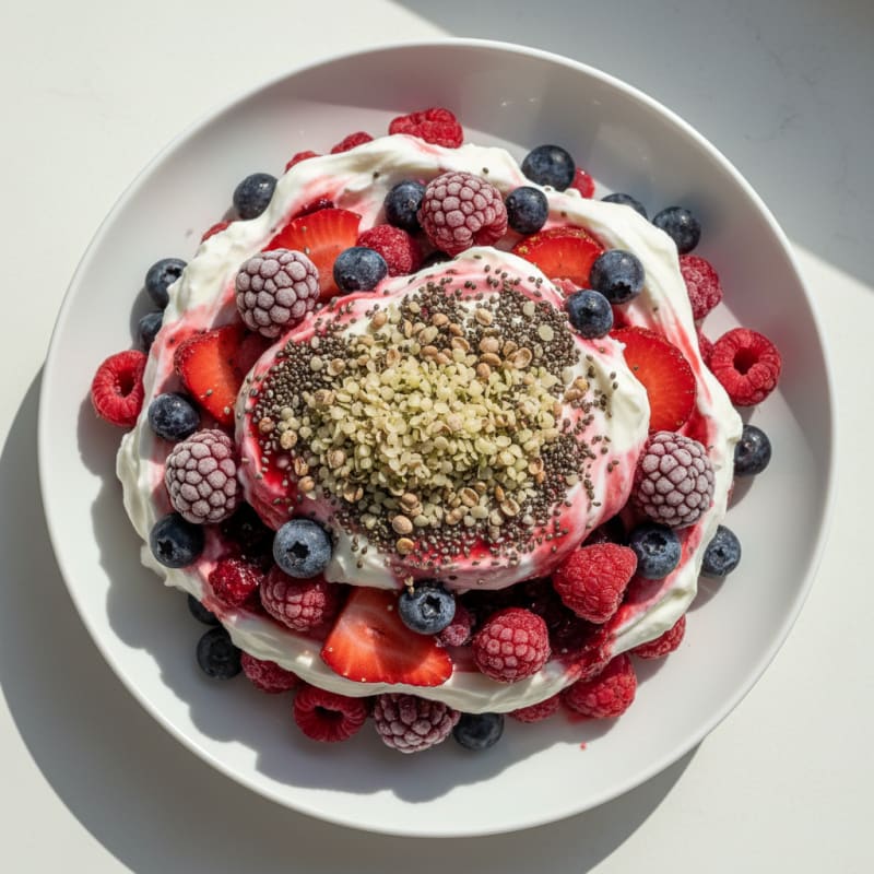 Creamy Greek Yogurt Protein Parfait with Mixed Berries