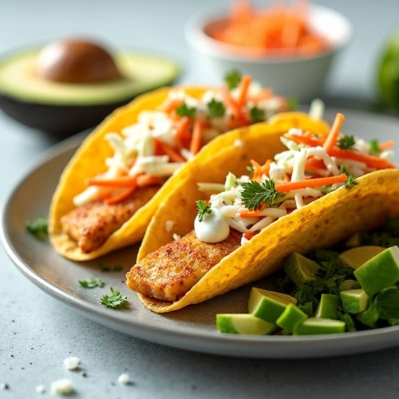 Crispy Baked Fish Tacos with Zesty Slaw
