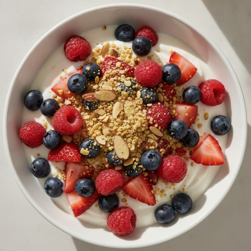 Greek Yogurt Protein Parfait with Berries