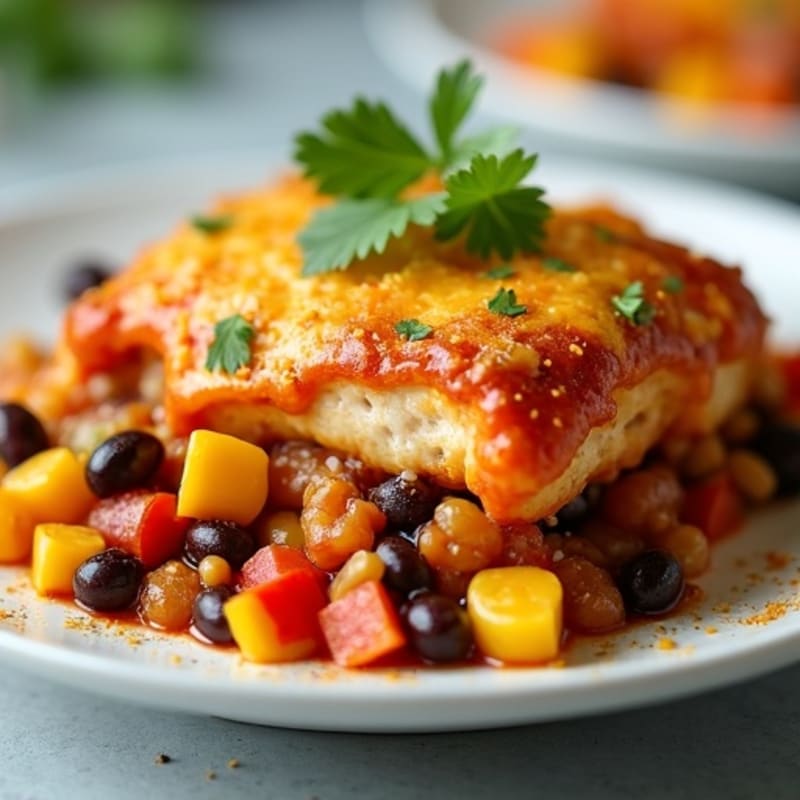 Healthy Baked Chicken Enchilada Casserole