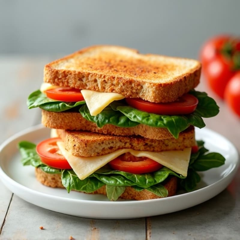 Crispy Whole Grain Stacked Turkey and Spinach Melt