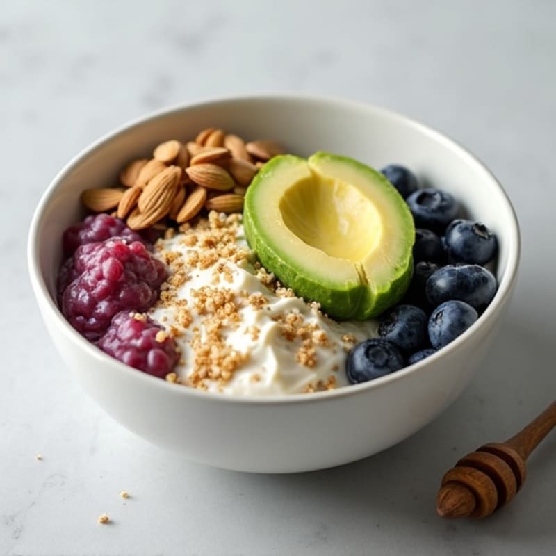Creamy Cottage Cheese and Blueberry Steel Oats with Siggi’s Yogurt