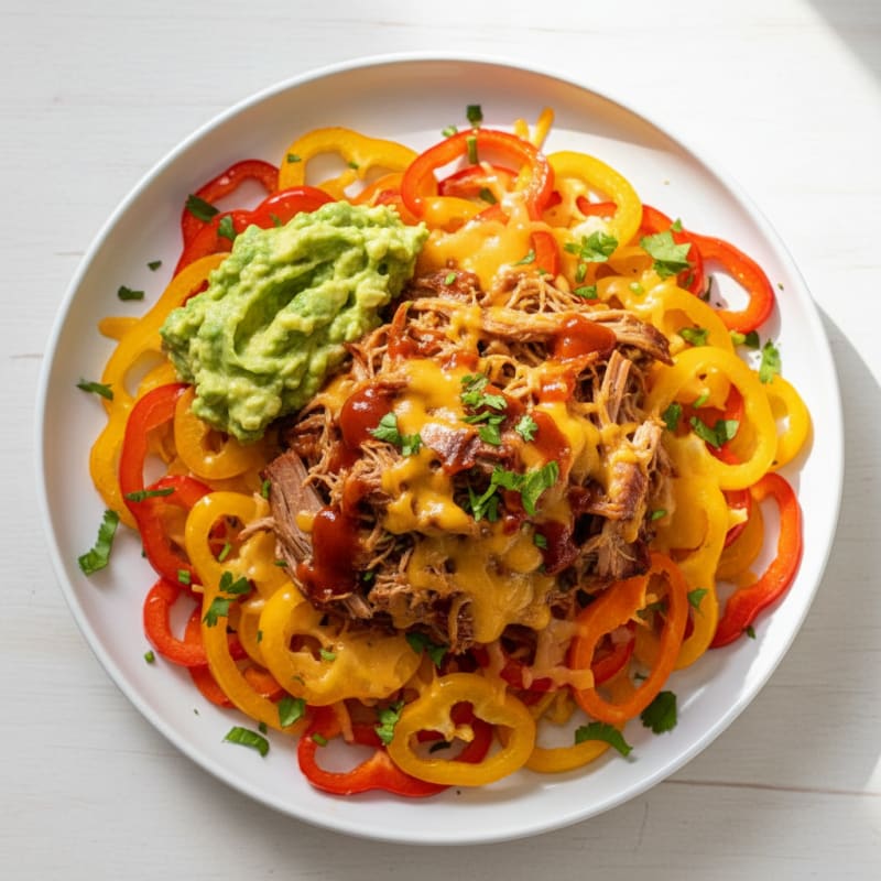 Smoky Pulled Pork Nachos with Zesty Avocado