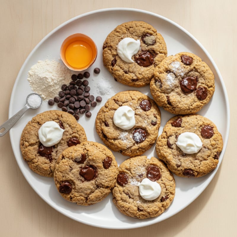 Baked Chocolate Chip Protein Cookies
