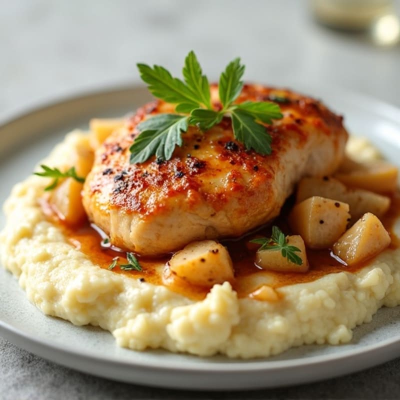 Maple-Glazed Chicken with Creamy Cauliflower Mash