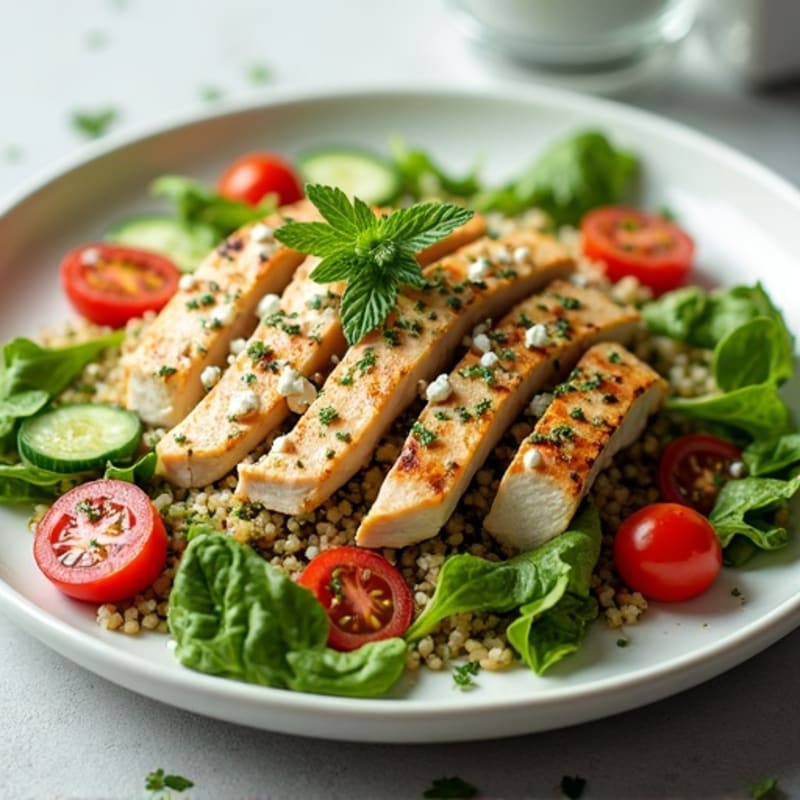 Fresh Herb Quinoa Salad with Crisp Greens