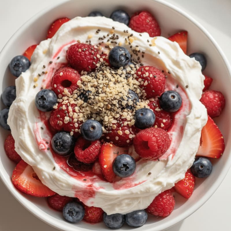 Creamy Greek Yogurt Protein Parfait with Mixed Berries