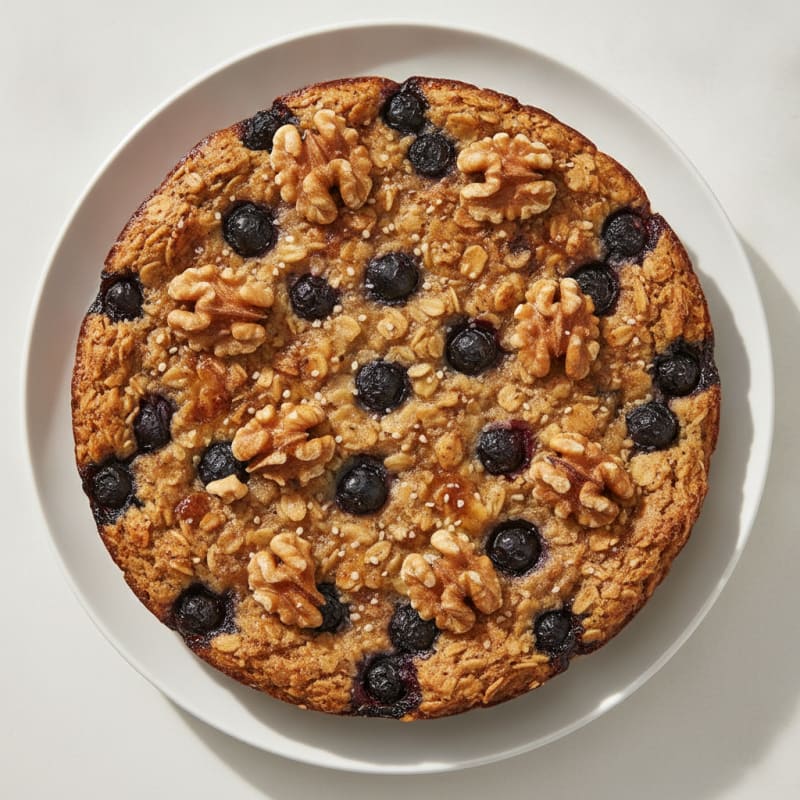 Baked Berry Oatmeal with Toasted Nuts