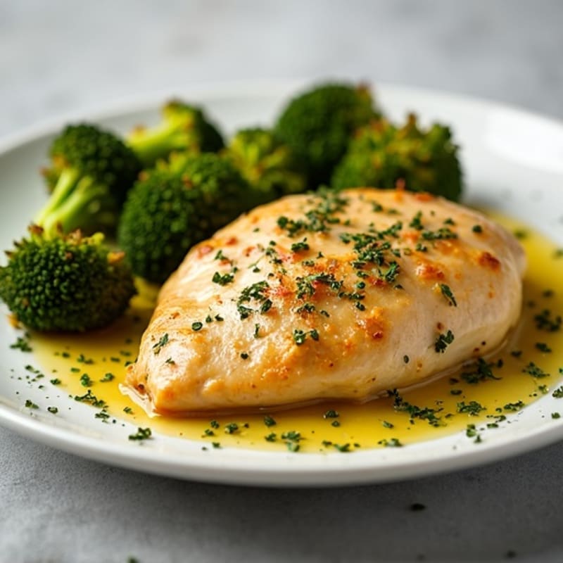Sheet Pan Lemon Herb Chicken with Roasted Crispy Broccoli