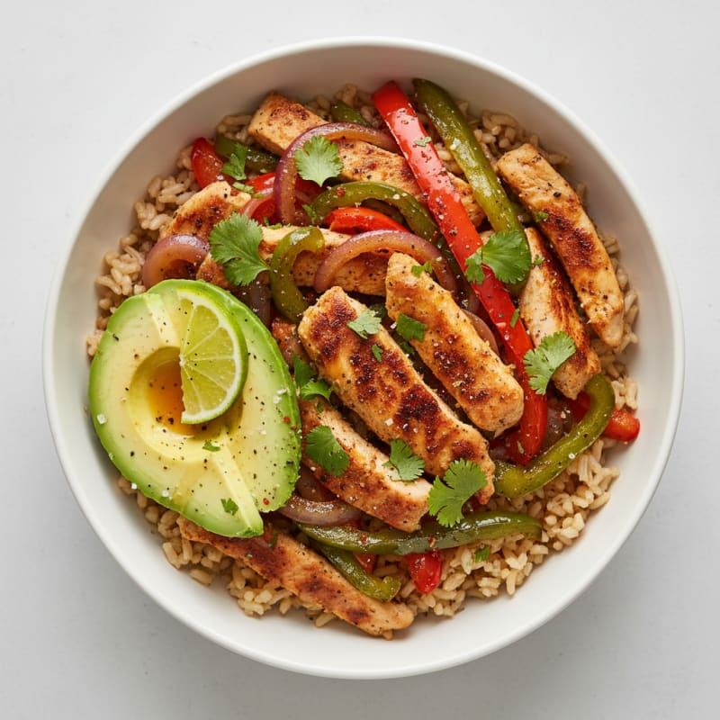 Smoky Chili-Lime Chicken Fajita Bowls