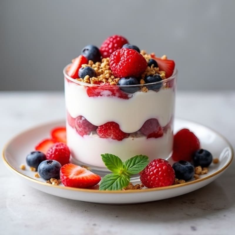 Creamy Greek Yogurt Protein Parfait with Mixed Berries