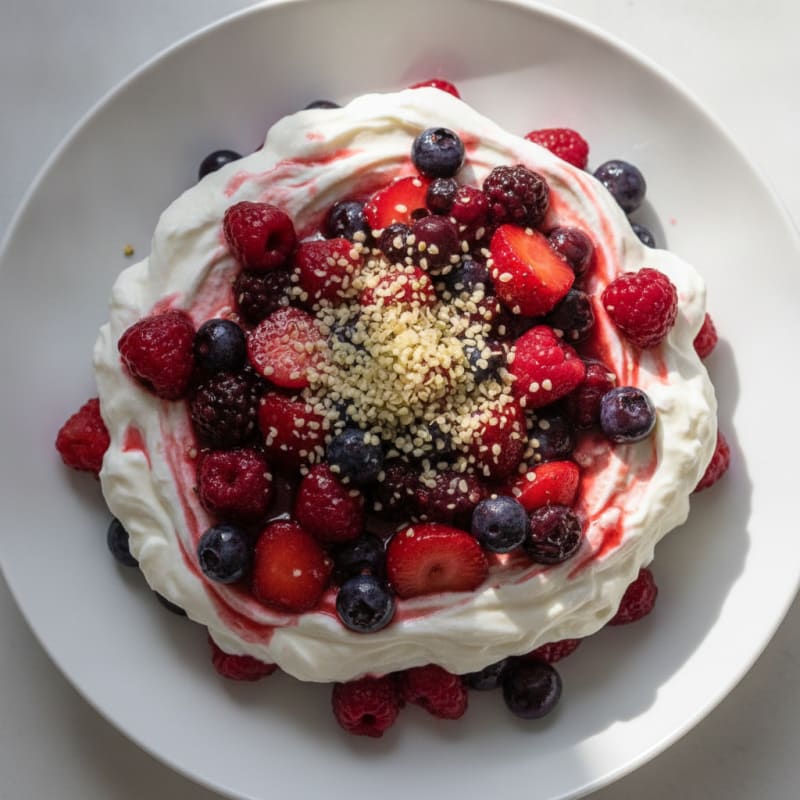 Greek Yogurt Protein Parfait with Mixed Berries