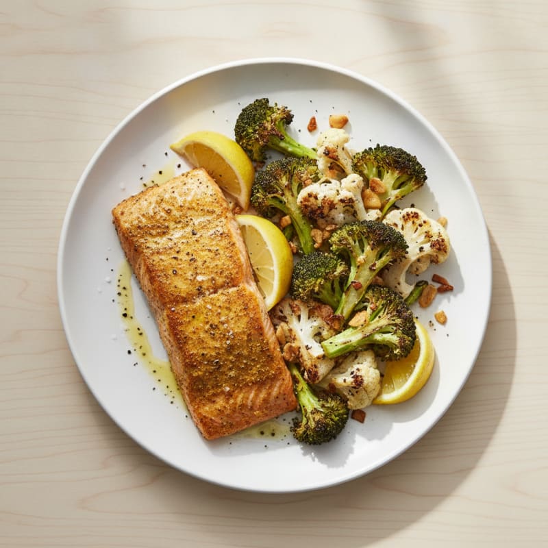 Turmeric-Ginger Salmon with Roasted Vegetables