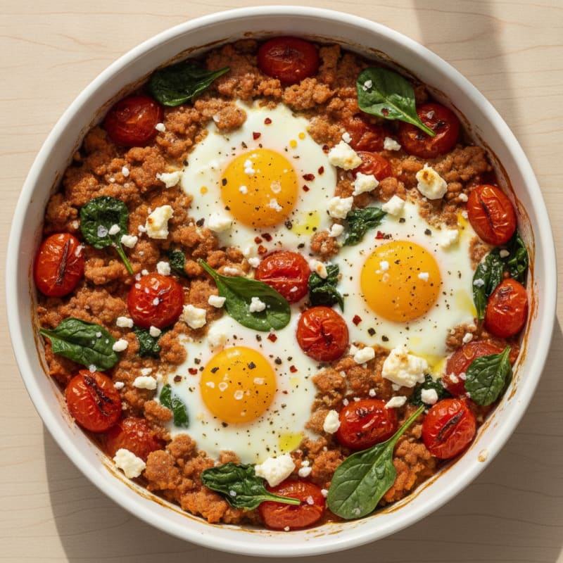 Baked Eggs with Roasted Tomatoes