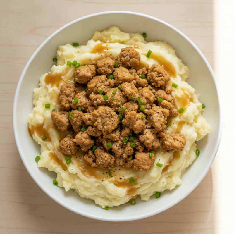 Buttery Garlic Mashed Potato Protein Bowl