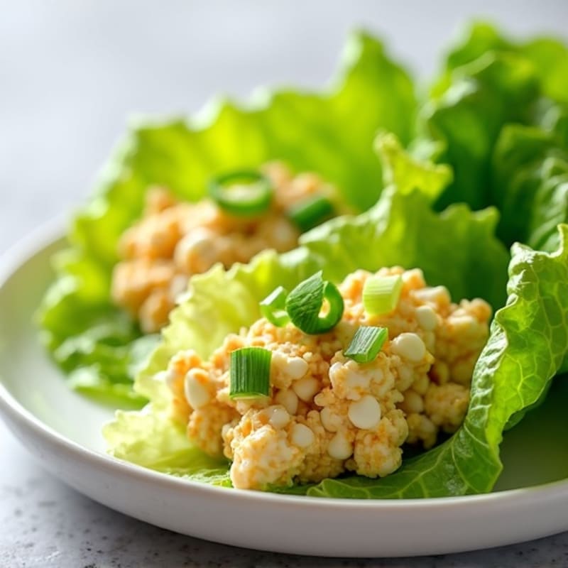 Creamy Greek Yogurt Egg Salad Lettuce Wraps