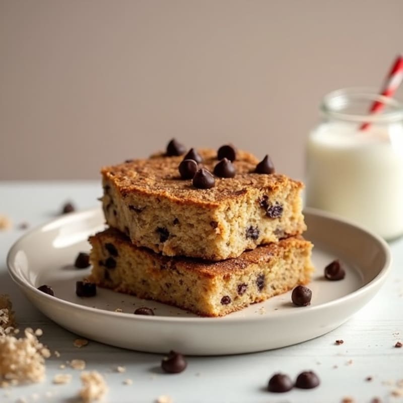 Protein-Packed Baked Chocolate Chip Oat Cake