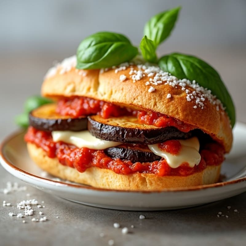 Crispy Baked Eggplant Parmesan Hero