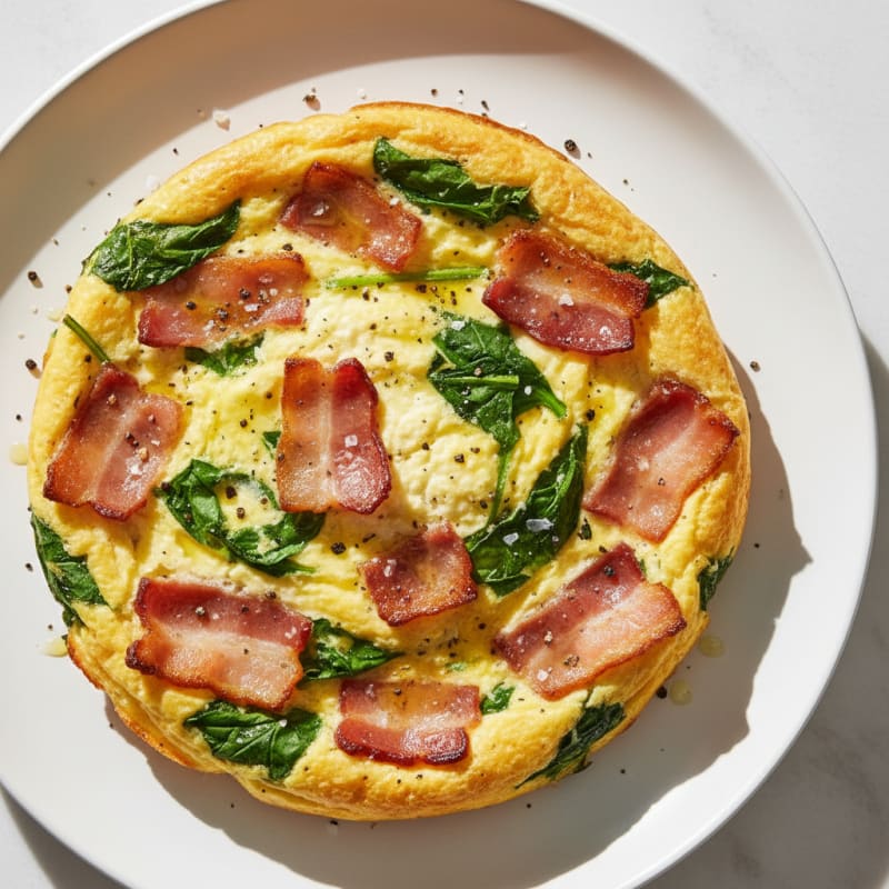 Fluffy Baked Egg Bites with Crispy Bacon