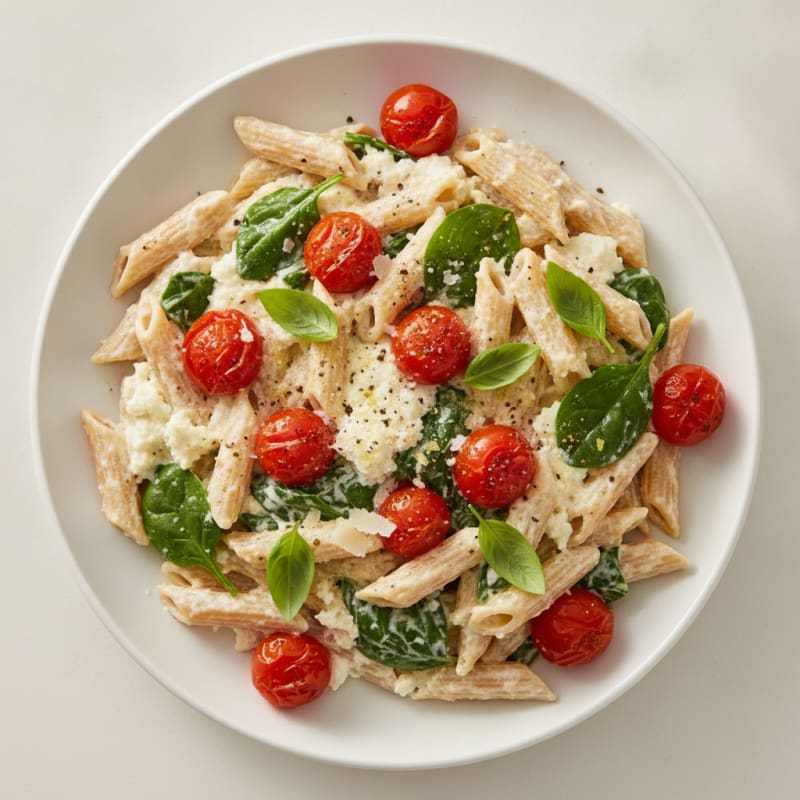 Cottage Cheese Pasta with Roasted Tomatoes
