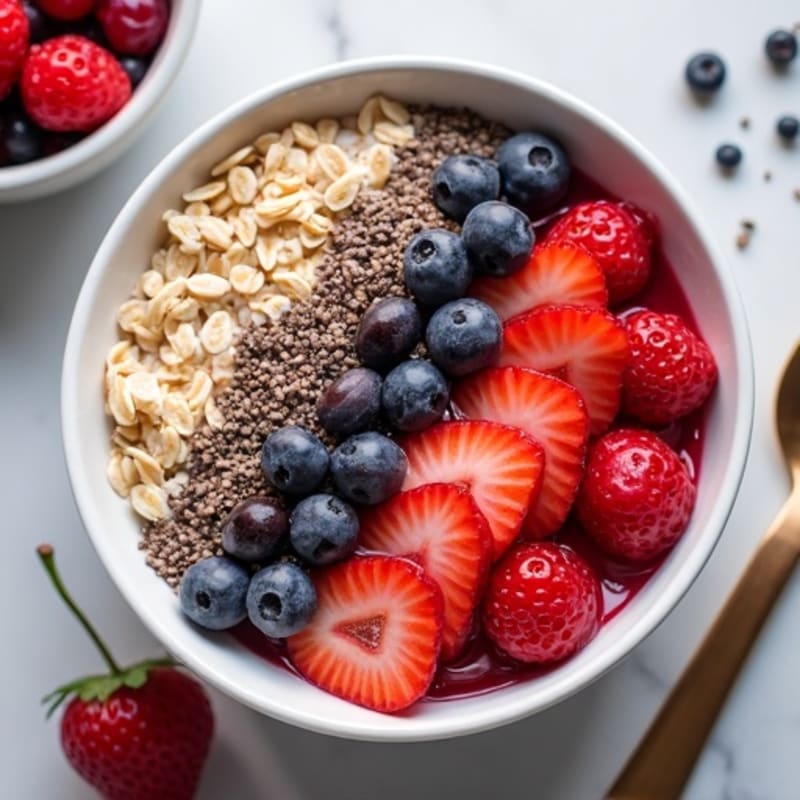Protein-Packed Berry Oatmeal Power Bowl