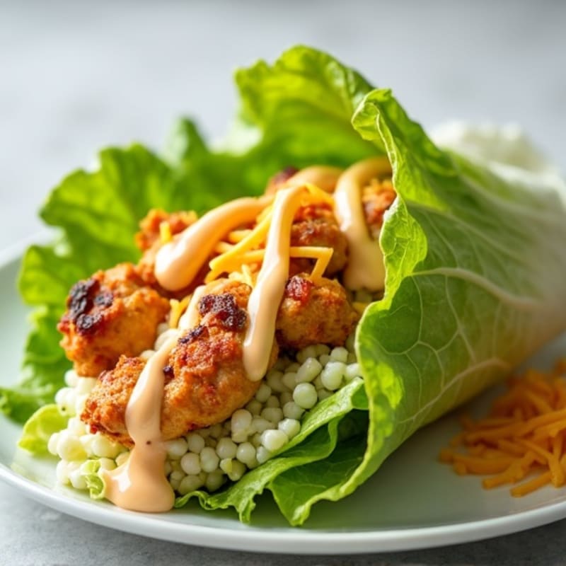 Spicy Buffalo Ranch Chicken Lettuce Wrap