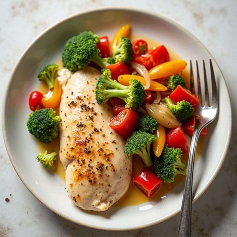 Creamy Coconut Chicken with Roasted Vegetables