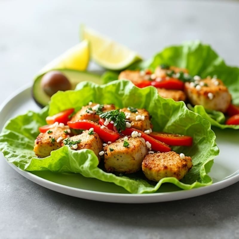 Spicy Grilled Chicken Lettuce Wraps with Creamy Avocado