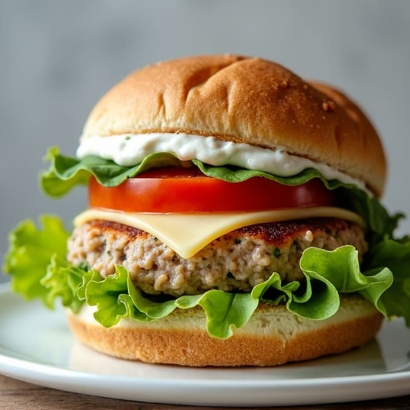 Herb-Loaded Pan-Seared Turkey Burger