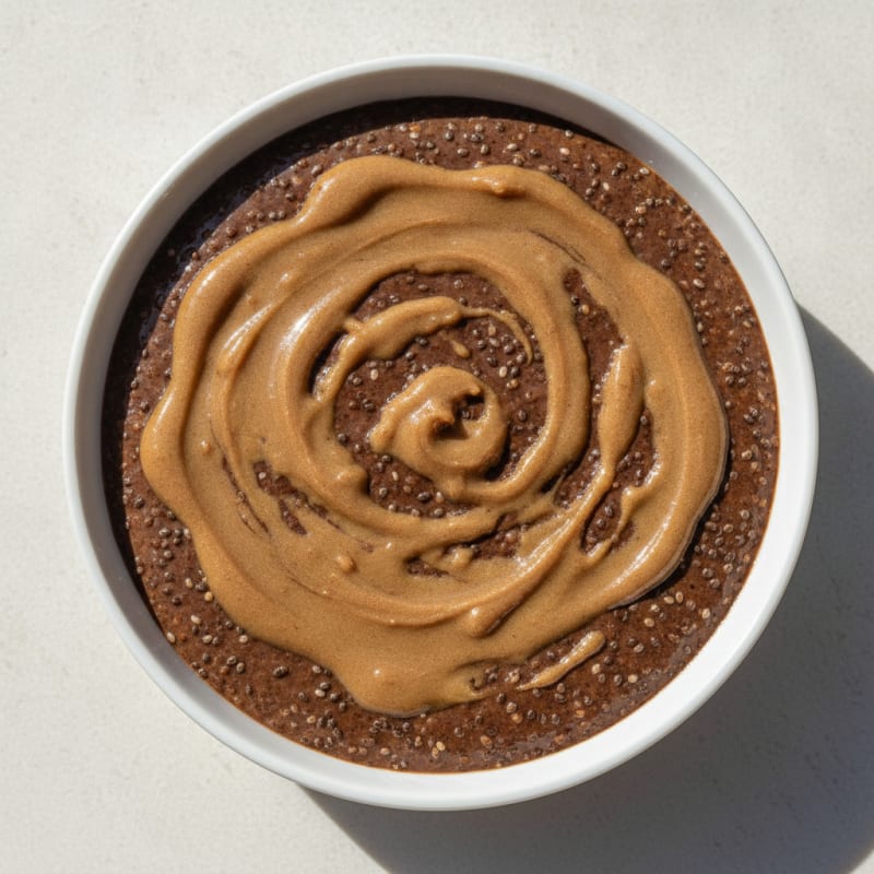 Chocolate Almond Butter Chia Protein Pudding